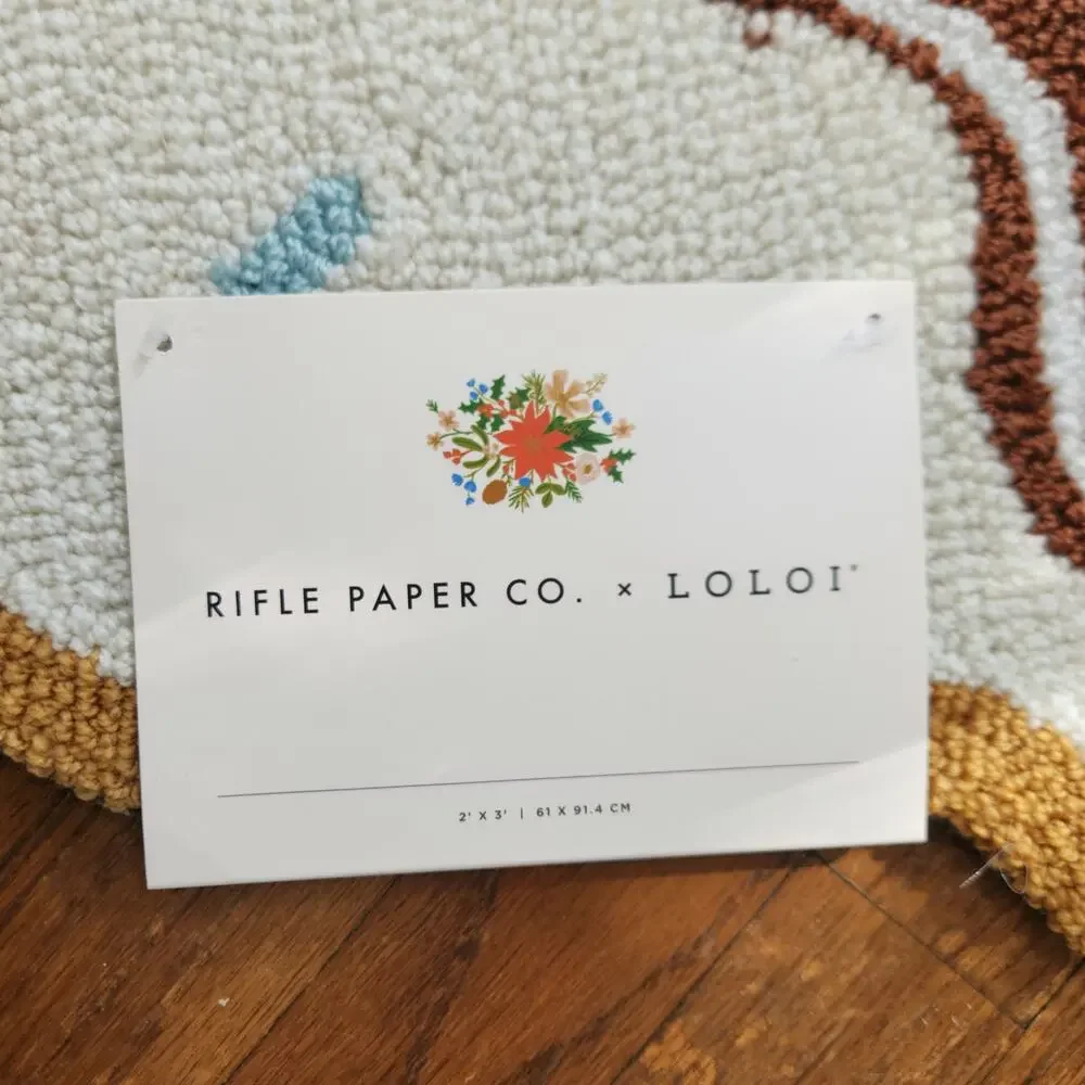 Rifle Paper Co. × Loloi 2′×3′ Gingerbread Cookie Rug Discontinued Collector NWT